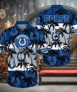 Indianapolis Colts Palm Tree Pattern Hawaiian shirt, Indianapolis Colts Fan Shirt for Sale