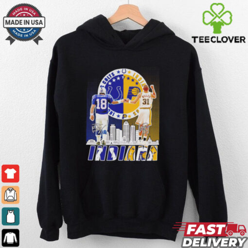 Indianapolis Colts Peyton Manning x Indiana Pacers Reggie Miller shirt