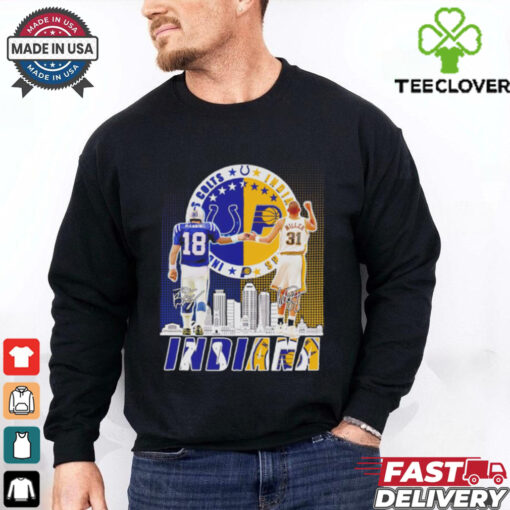 Indianapolis Colts Peyton Manning x Indiana Pacers Reggie Miller shirt