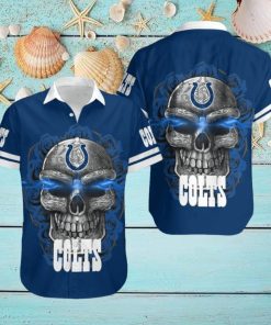 Indianapolis Colts Skull 3D Hawaiian Shirt Summer Collection