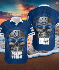 Indianapolis Colts Skull 3D Hawaiian Shirt Summer Collection