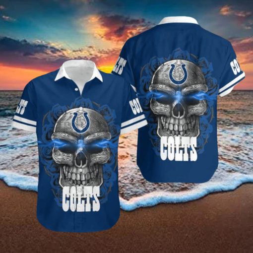 Indianapolis Colts Skull 3D Hawaiian Shirt Summer Collection