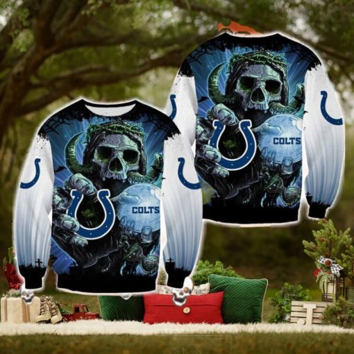 Indianapolis Colts Skull Halloween Bethlehem Halloween Ugly Sweater For Men And Women Gift Christmas