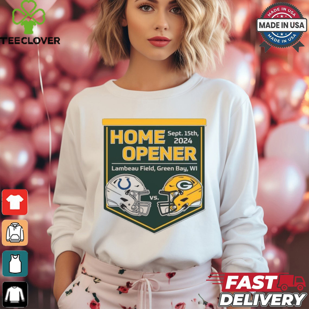 Indianapolis Colts Vs Green Bay Packers Home Opener Lambeau Field Sept 15th 2024 Shirt Indianapolis Colts Vs Green Bay Packers Home Opener Lambeau Field Sept 15th 2024 Shirt