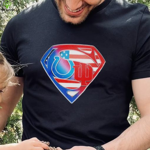 Indianapolis Colts and Indiana Hoosiers Superman Sports Logo shirt