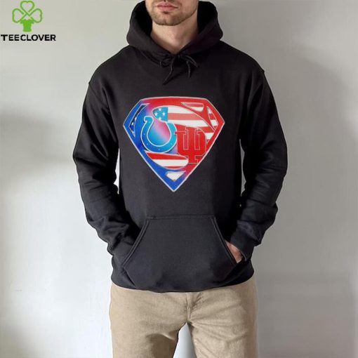 Indianapolis Colts and Indiana Hoosiers Superman Sports Logo shirt