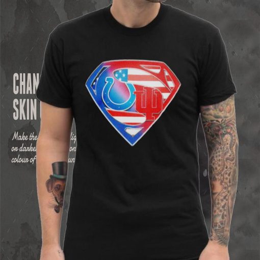 Indianapolis Colts and Indiana Hoosiers Superman Sports Logo shirt