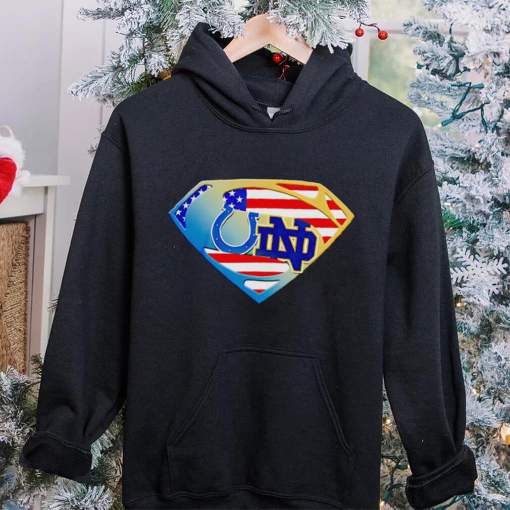 Indianapolis Colts and Notre Dame Fighting Irish Superman sports shirt Indianapolis Colts and Notre Dame Fighting Irish Superman sports shirt