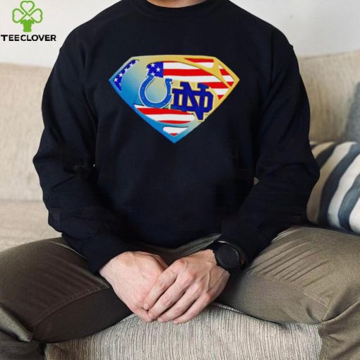 Indianapolis Colts and Notre Dame Fighting Irish Superman sports shirt