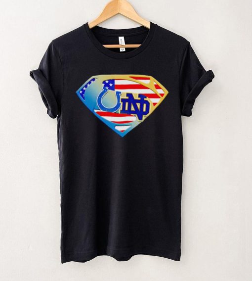 Indianapolis Colts and Notre Dame Fighting Irish Superman sports shirt