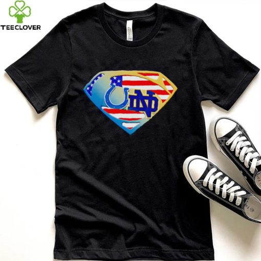 Indianapolis Colts and Notre Dame Fighting Irish Superman sports shirt