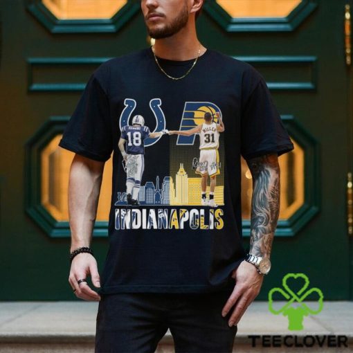 Indianapolis Players 18 Manning and 31 Millers Signatures Shirt