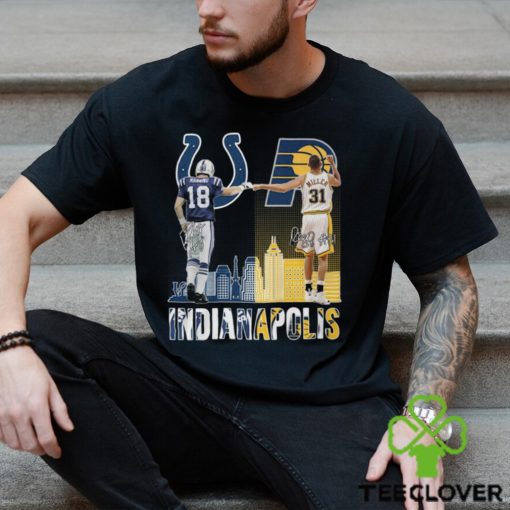 Indianapolis Players 18 Manning and 31 Millers Signatures Shirt