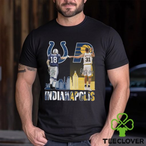 Indianapolis Players 18 Manning and 31 Millers Signatures Shirt