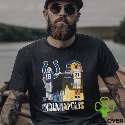 Indianapolis Players 18 Manning and 31 Millers Signatures Shirt