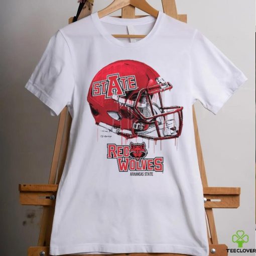 Infant White Arkansas State Red Wolves Dripping Helmet T Shirt