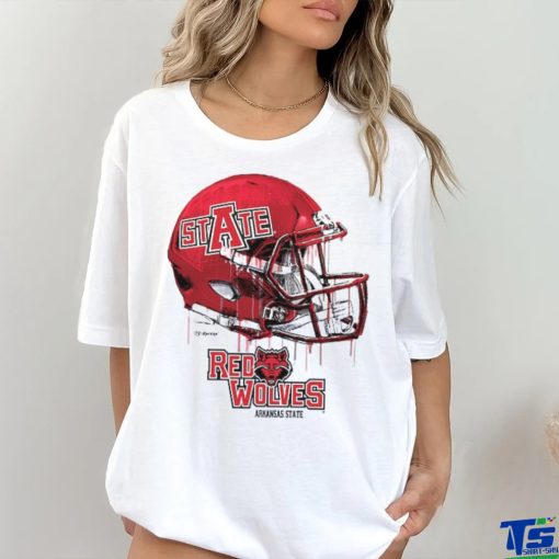 Infant White Arkansas State Red Wolves Dripping Helmet T Shirt