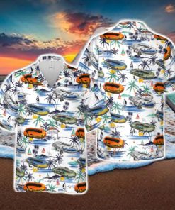 Inflatable Boat Hawaiian Shirt Gift For Holidays Beach