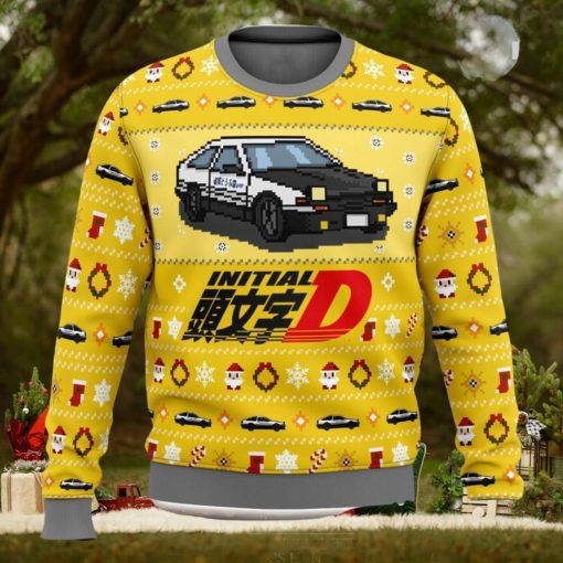 Initial D Classic Toyota Car 3D Ugly Christmas Sweater Unisex Christmas Sweater For Men And Women
