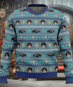 Initial D Takumi Fujiwara Ugly Christmas Sweater Christmas Party Gift For Men And Women