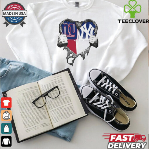 Inside Me New York Giants And New York Yankees 2024 T Shirt White