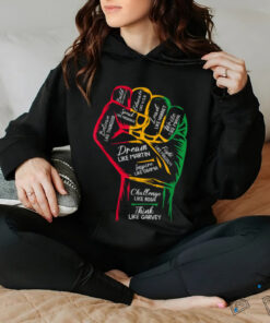 Inspiring Black Leaders Power Fist Hand Black History Month T Shirt
