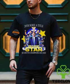 Inter Milan 20th Serie A Title Second Star Scudetto Champions 2023 2024 Shirt