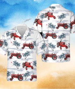 International 756 Tractor Hawaiian Shirt Tropical Beach