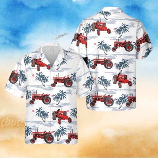 International 756 Tractor Hawaiian Shirt Tropical Beach