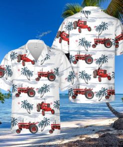 International 756 Tractor Hawaiian Shirt Tropical Beach