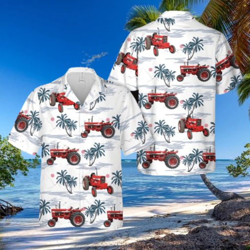 International 756 Tractor Hawaiian Shirt Tropical Beach