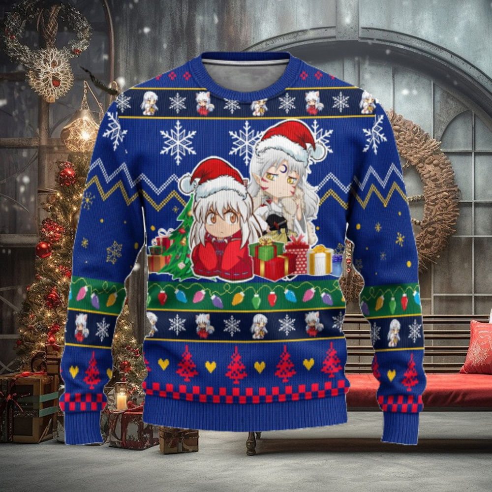 Inuyasha x Sesshomaru Anime InuYasha Xmas Ugly Christmas Sweater For Men Women Inuyasha x Sesshomaru Anime InuYasha Xmas Ugly Christmas Sweater For Men Women
