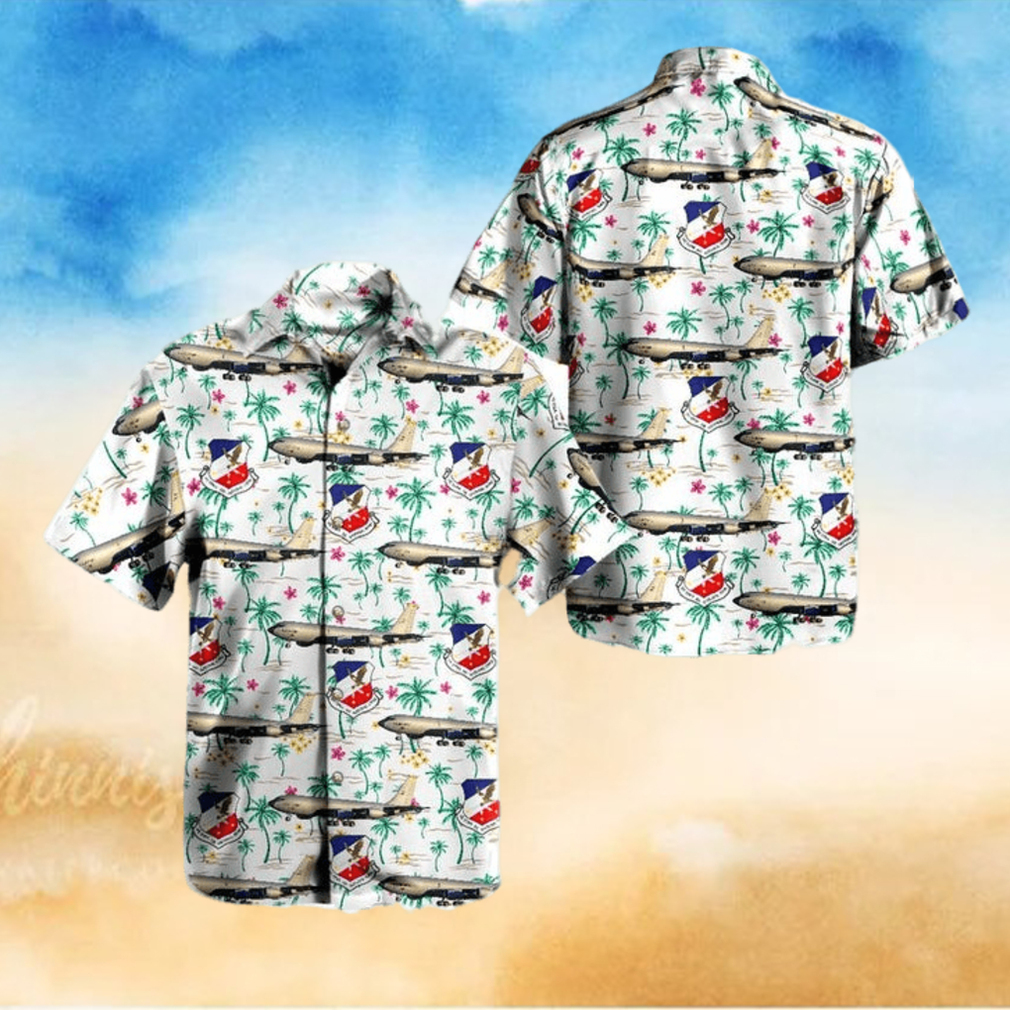 Iowa Air National Guard 185th Air Refueling Wing Boeing KC 135R Stratrotanker Hawaiian Shirt Iowa Air National Guard 185th Air Refueling Wing Boeing KC 135R Stratrotanker Hawaiian Shirt