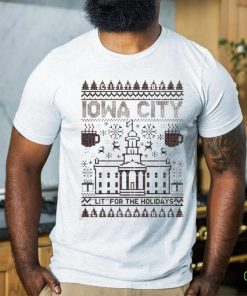 Iowa City Lit For The Holidays Christmas Raygun Shirt