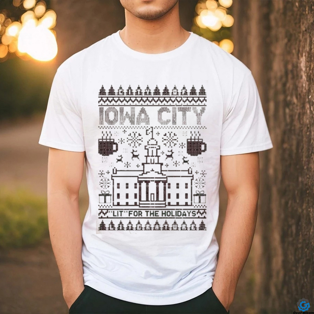 Iowa City Lit For The Holidays  Christmas Raygun Shirt Iowa City Lit For The Holidays  Christmas Raygun Shirt