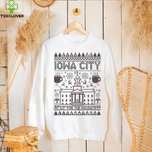 Iowa City Lit For The Holidays Ugly Sweatshirt