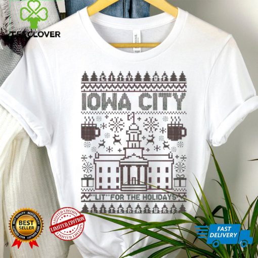 Iowa City Lit For The Holidays Ugly Sweatshirt