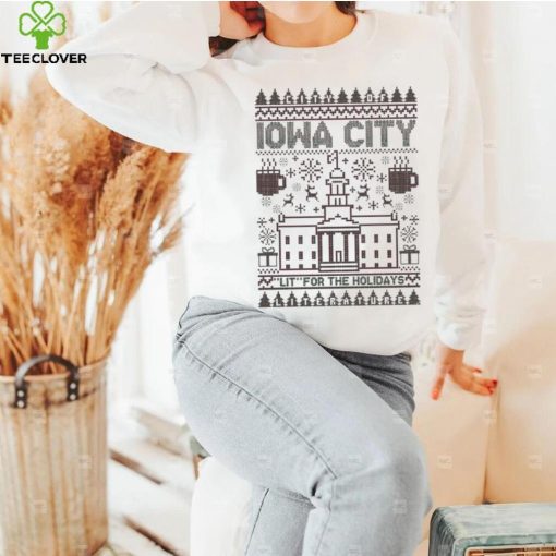 Iowa City Lit For The Holidays Ugly Sweatshirt