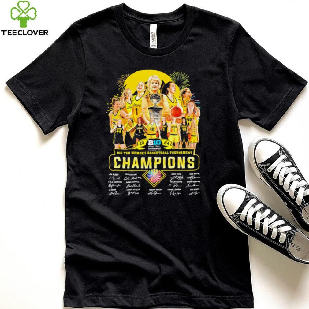 Iowa Hawkeyes 2024 Big Ten women’s basketball Tournament Champions player signatures firework logo shirt Iowa Hawkeyes 2024 Big Ten women’s basketball Tournament Champions player signatures firework logo shirt