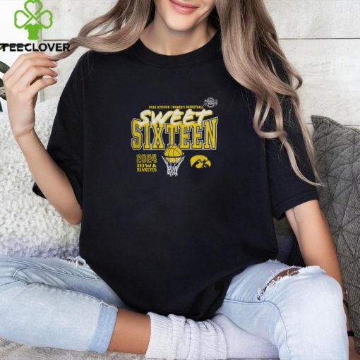 Iowa Hawkeyes 2024 NCAA Women's Basketball Tournament March Madness Sweet 16 Fast Break Tee Shirt