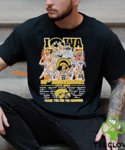 Iowa Hawkeyes 50th Anniversary 1974 2024 Thank You For The Memories Signatures Shirt 3 Iowa Hawkeyes 50th Anniversary 1974 2024 Thank You For The Memories Signatures Shirt