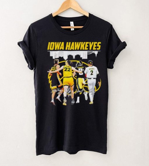 Iowa Hawkeyes Ben Krikke Caitlin Clark Cade McNamara Gable Mitchell signatures hoodie, sweater, longsleeve, shirt v-neck, t-shirt