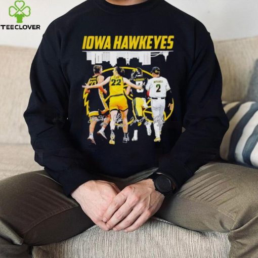 Iowa Hawkeyes Ben Krikke Caitlin Clark Cade McNamara Gable Mitchell signatures shirt