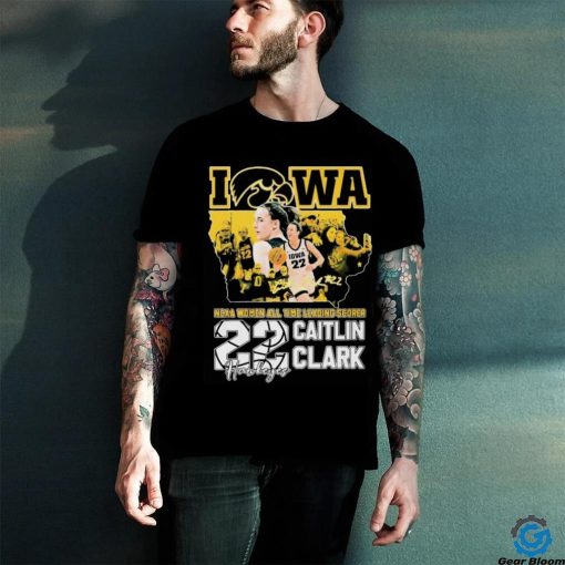 Iowa Hawkeyes Caitlin Clark NCAA Women’s All Time Leading Scorer Signature Shirt