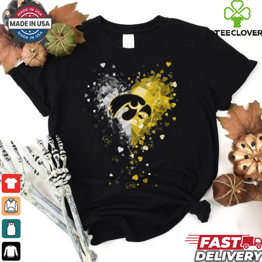 Iowa Hawkeyes Crystal Heart Shirt Iowa Hawkeyes Crystal Heart Shirt