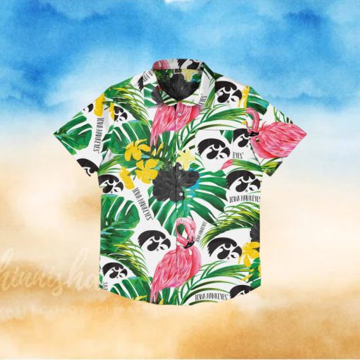 Iowa Hawkeyes Flamingo Hawaiian Shirt