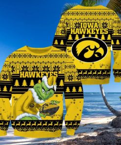 Iowa Hawkeyes Grinch Christmas Ugly Sweater NCAA Funny Gift For Men And Women