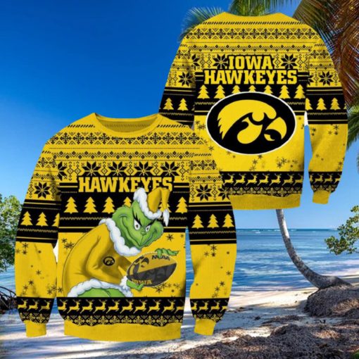 Iowa Hawkeyes Grinch Christmas Ugly Sweater NCAA Funny Gift For Men And Women