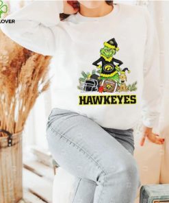 Iowa Hawkeyes Grinch and Max dog funny Christmas shirt