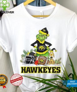 Iowa Hawkeyes Grinch and Max dog funny Christmas hoodie, sweater, longsleeve, shirt v-neck, t-shirt